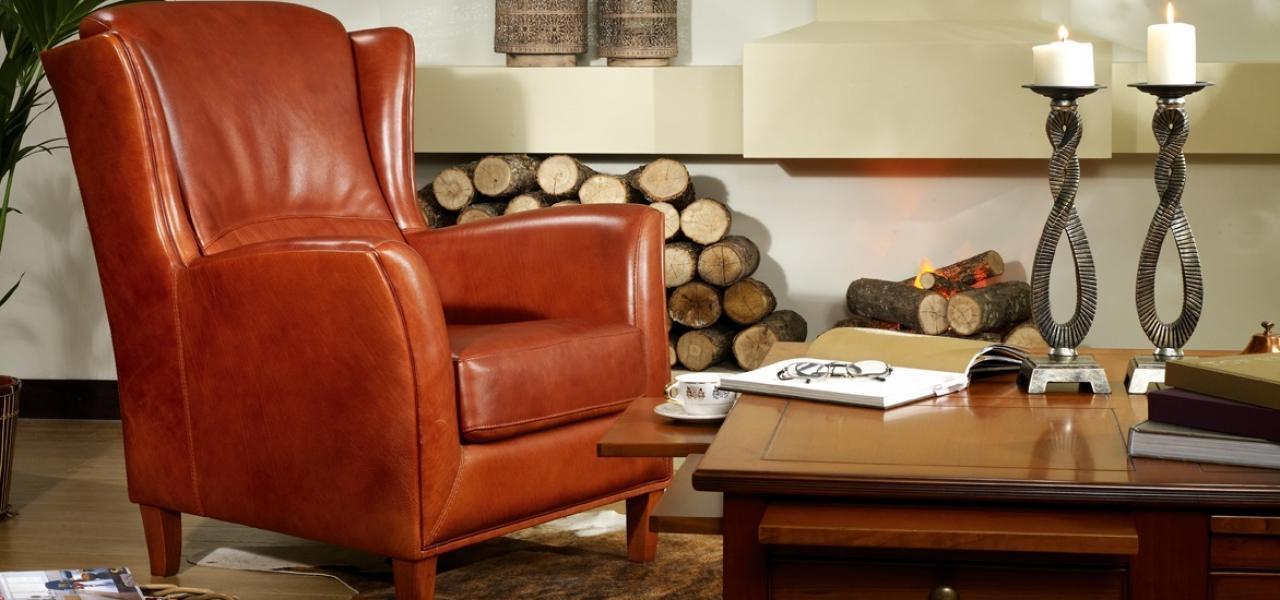 klassieke fauteuil - kersen - Engelse stijl - leder - Mulleman - Lodewijck - Werkendam