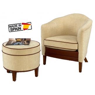 Fauteuil  met voetenbankje Javier/1930